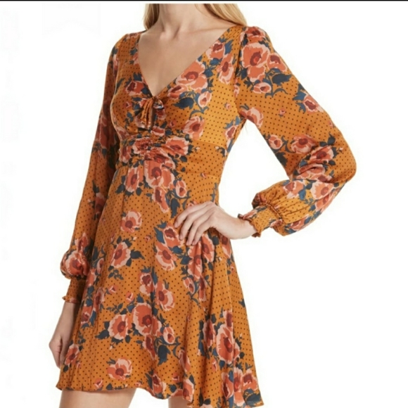 🌼 NWT Free People Autumn Satin Dress - Picture 2 of 4